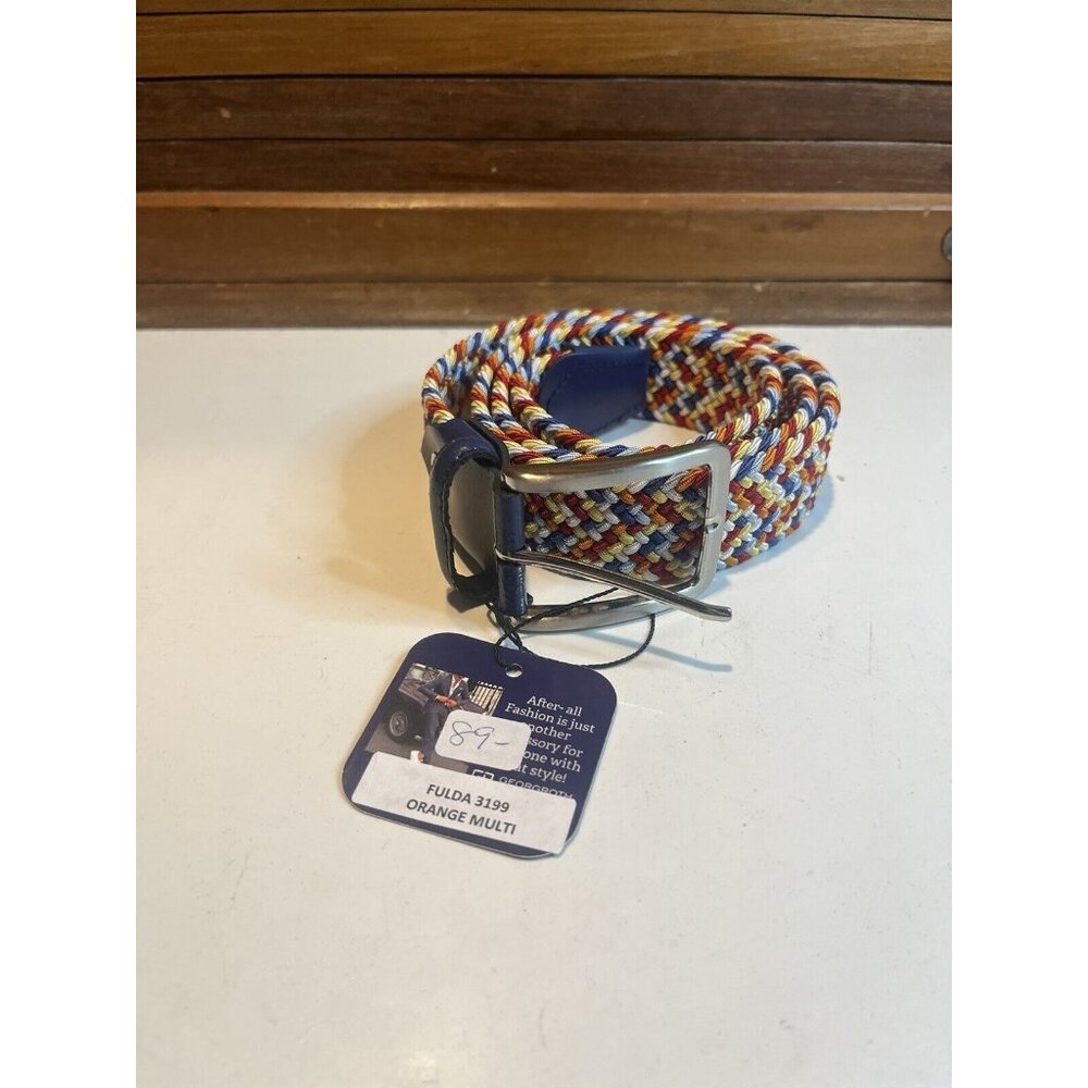 Georg Roth Fulda 3199 Orange Multicolor Knit Belt Size 36